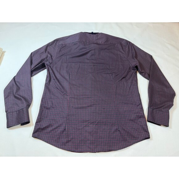 WRK Mens Long Sleeve Button-Down Shirt L Plaid Red/Gray Classic Fit (bin KK139) - Picture 8 of 8